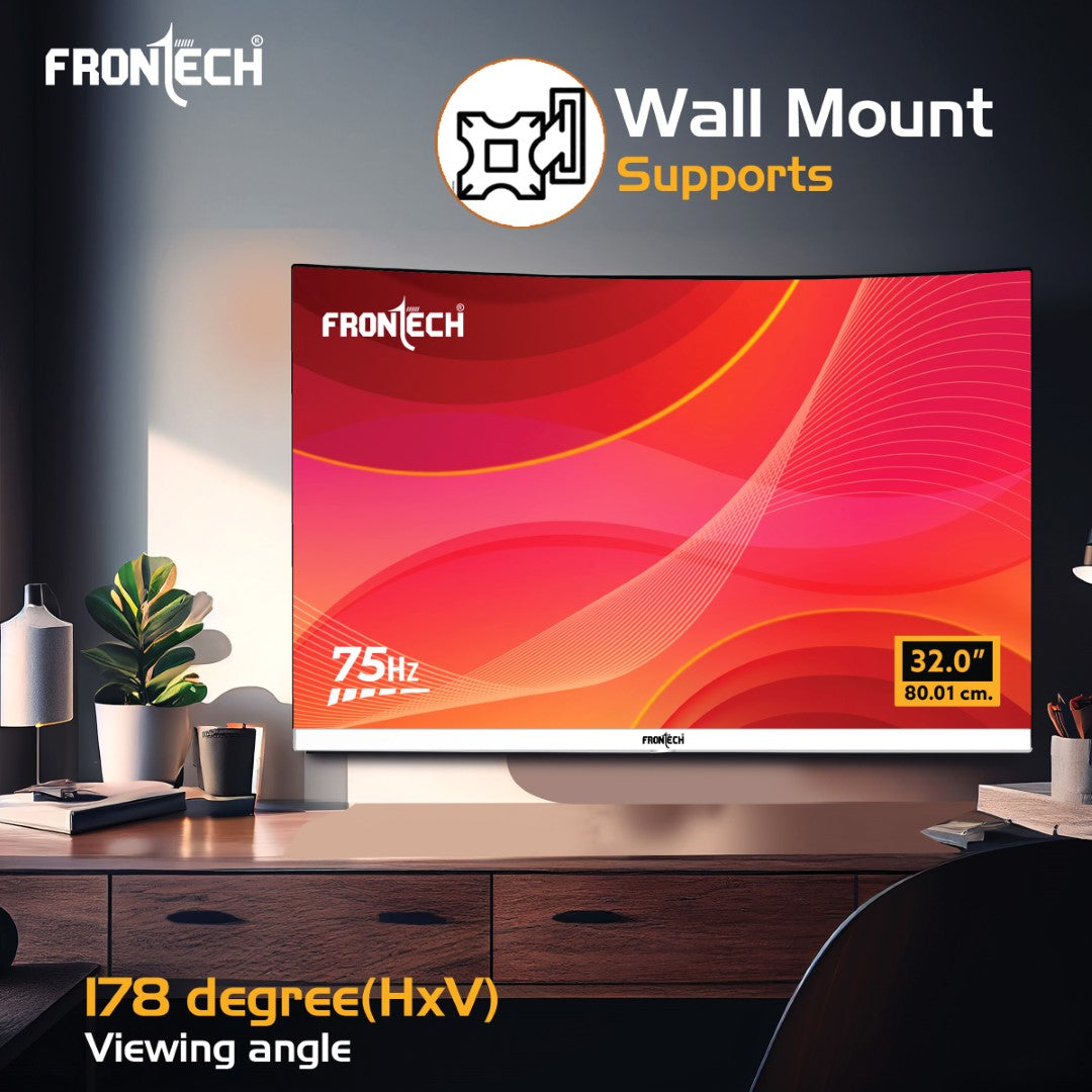 Frontech 32'' Ultima Series Curved LED Monitor | 75Hz, 1920x1080 | Ultra Slim, Bezel-Less Design (MON-0081) Frontech 32'' Ultima Series Curved LED Monitor | 75Hz, 1920x1080 | Ultra Slim, Bezel-Less Design (MON-0081)